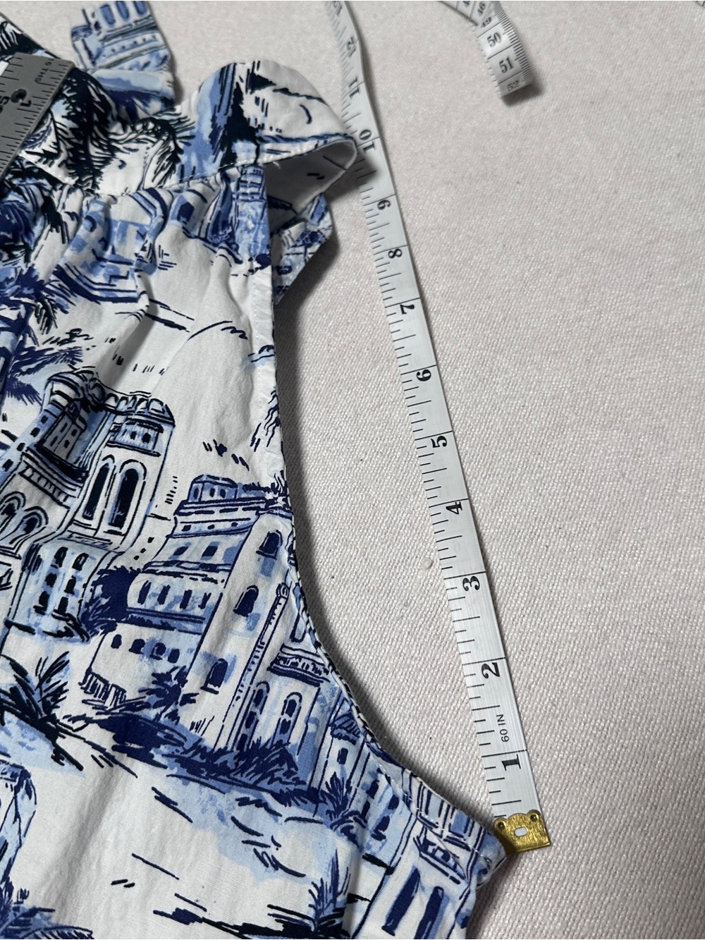 Calypso St. Barth Blue and White Halter Top Dress - Picture 4 of 12